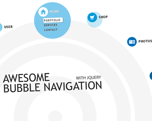 Awesome Bubble Navigation
