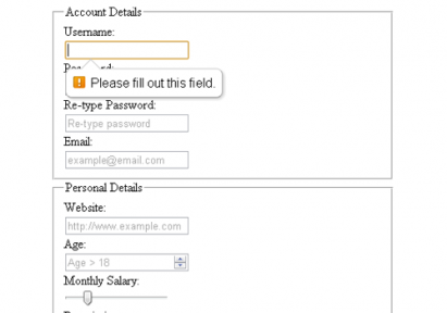HTML5 Form with CSS3 Markup