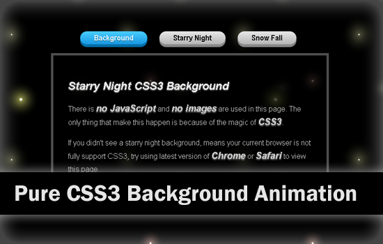 Pure CSS3 Background Animation