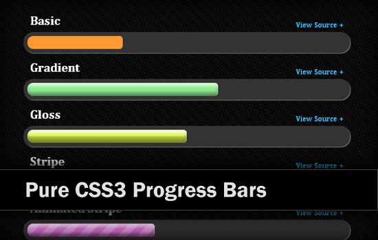 Pure CSS3 Progress Bars