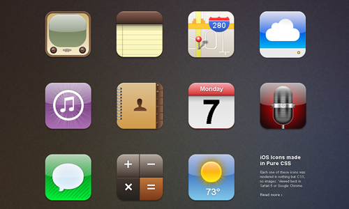 iOS CSS3 Icons